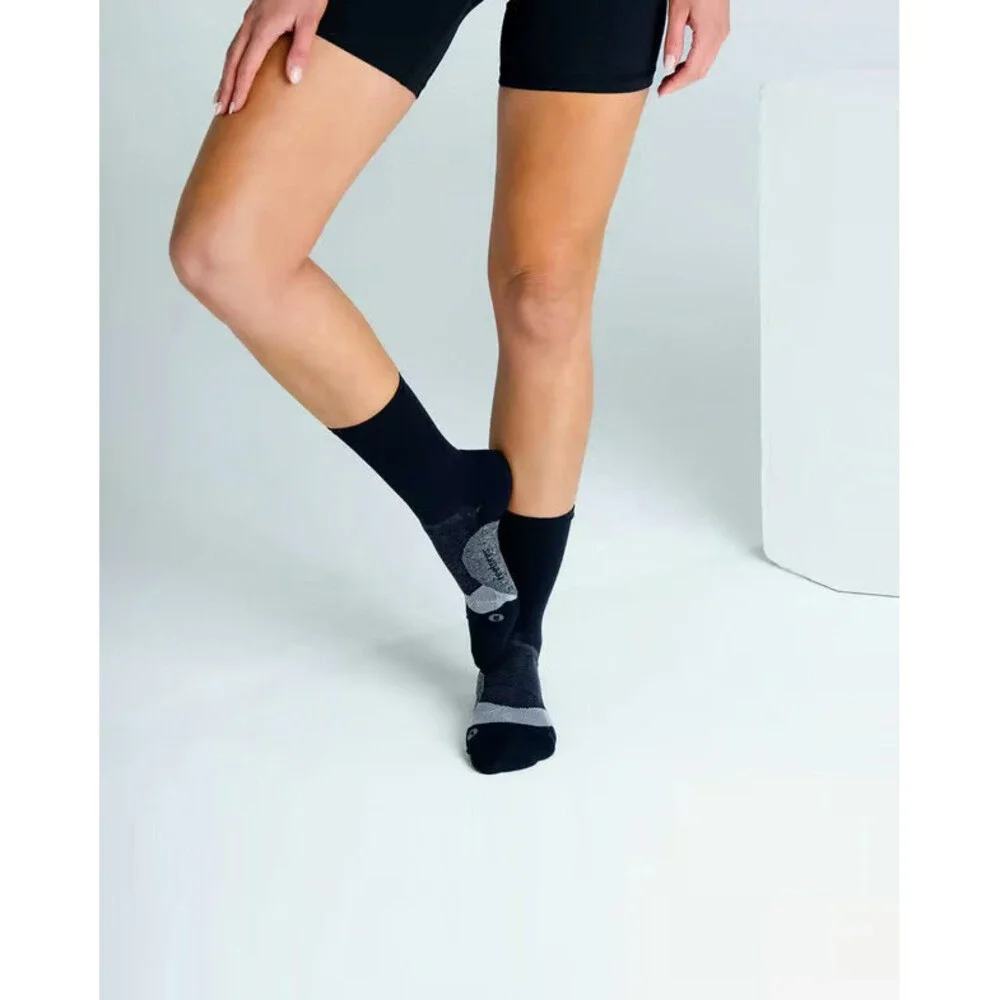 Feetures Elite Light Cushion Mini Crew Socks Men XL Black Stretch Sports BUU1121